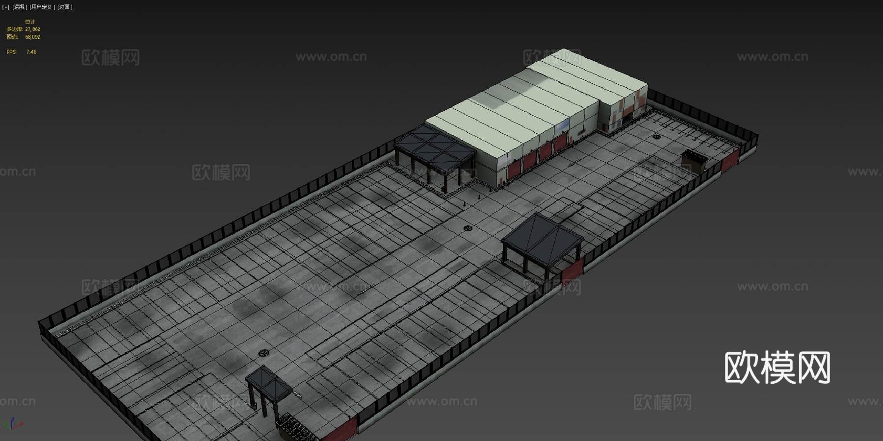 真实停车场巴士汽车 VRVXsu模型