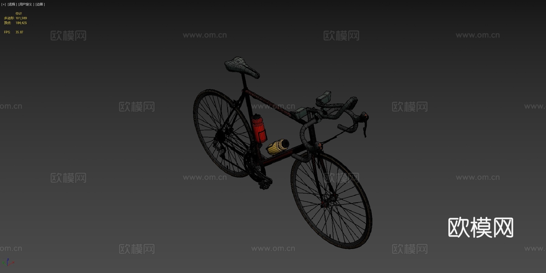 竞赛自行车su模型