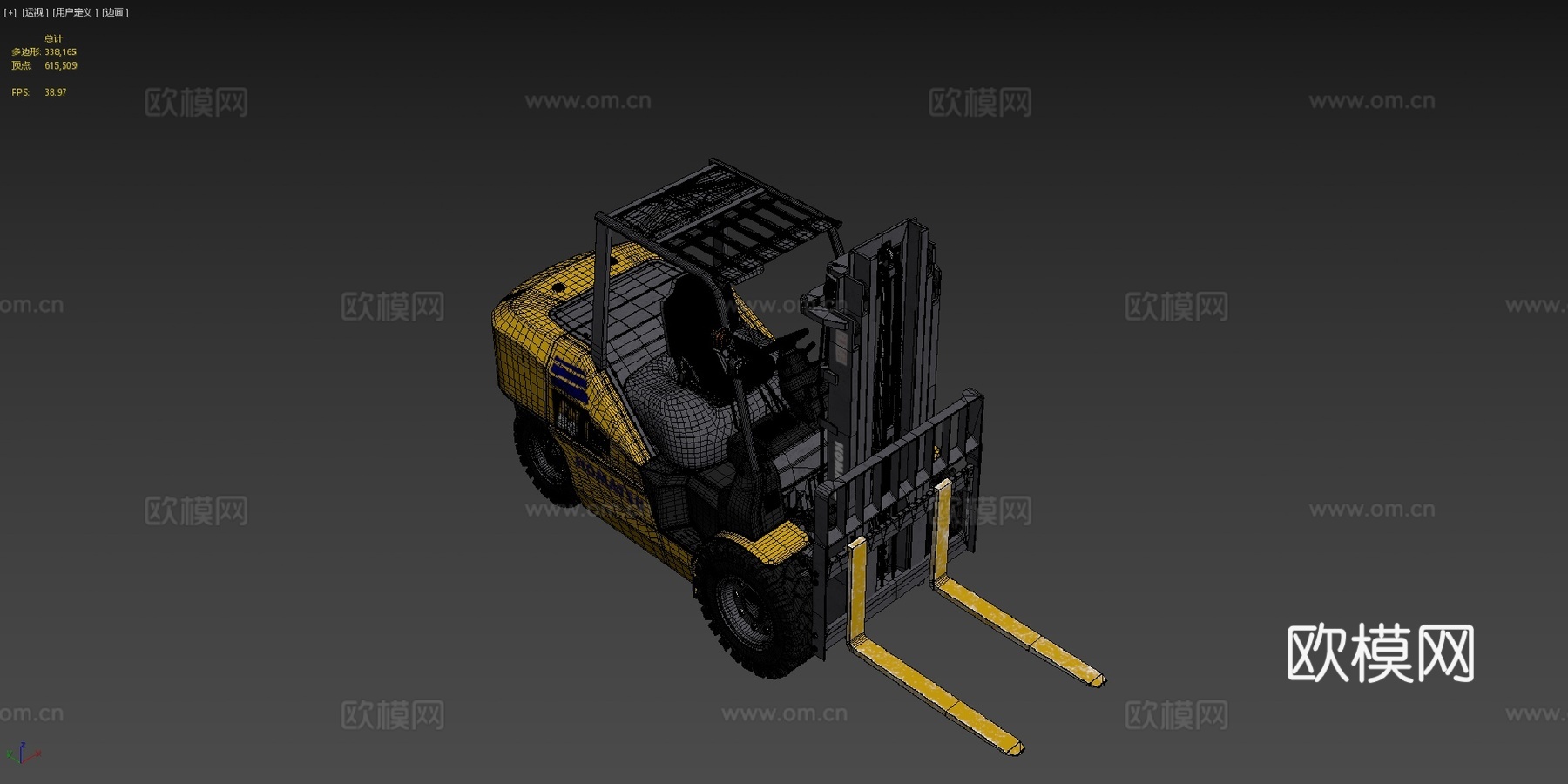 详细叉车su模型
