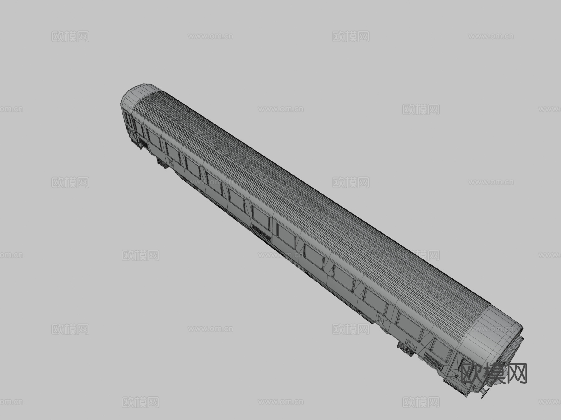 客运火车车厢su模型