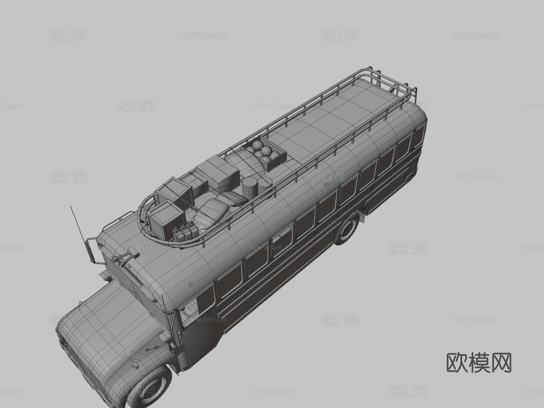 危地马拉鸡巴士su模型