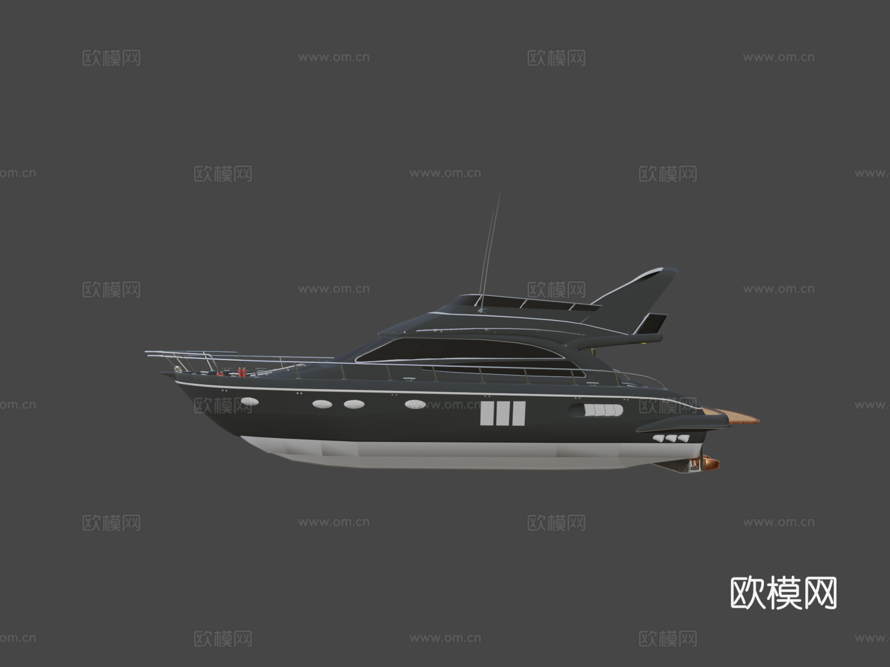 带内部 PBR 游艇su模型