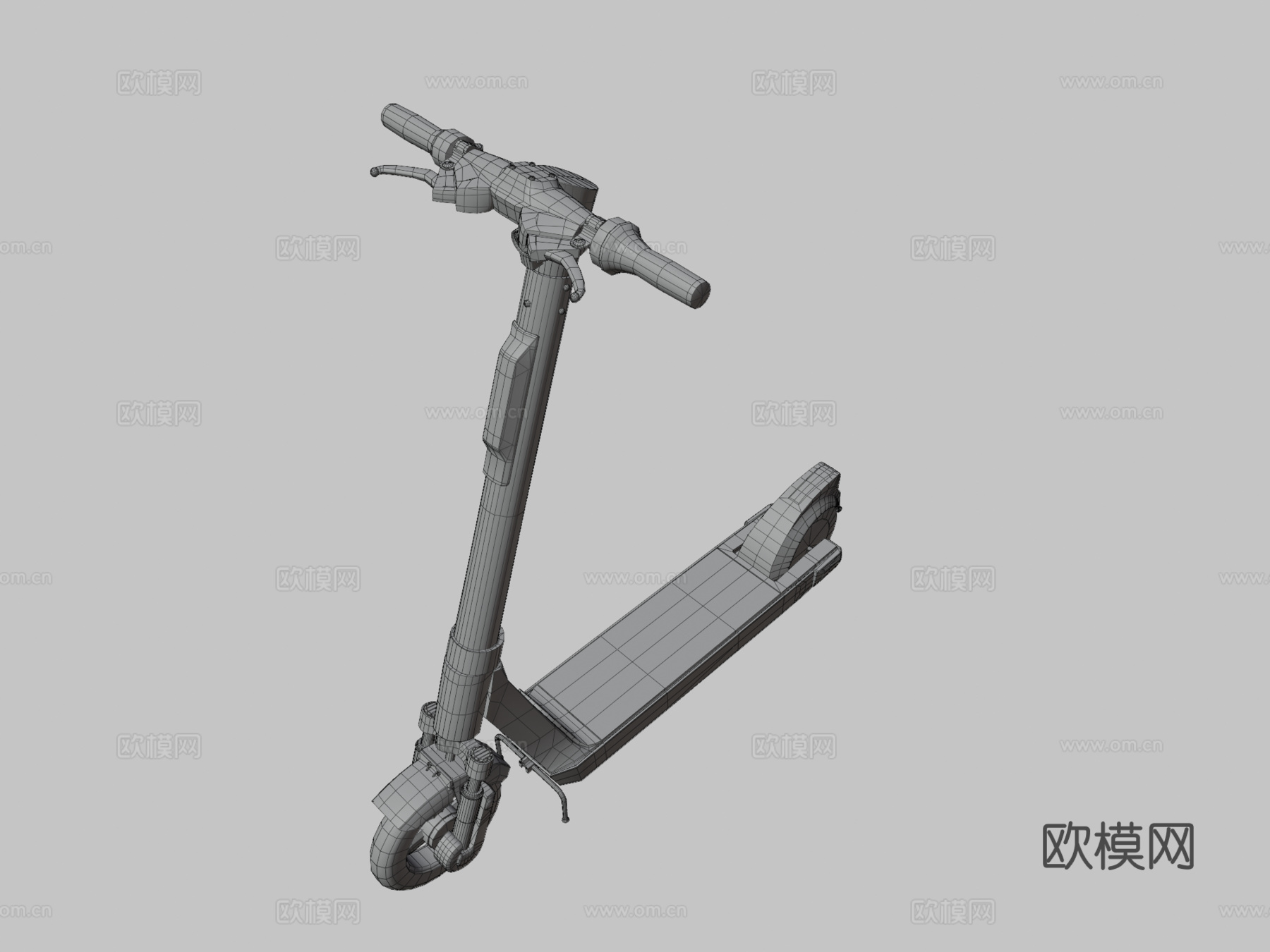 电动滑板车低多边形游戏就绪su模型