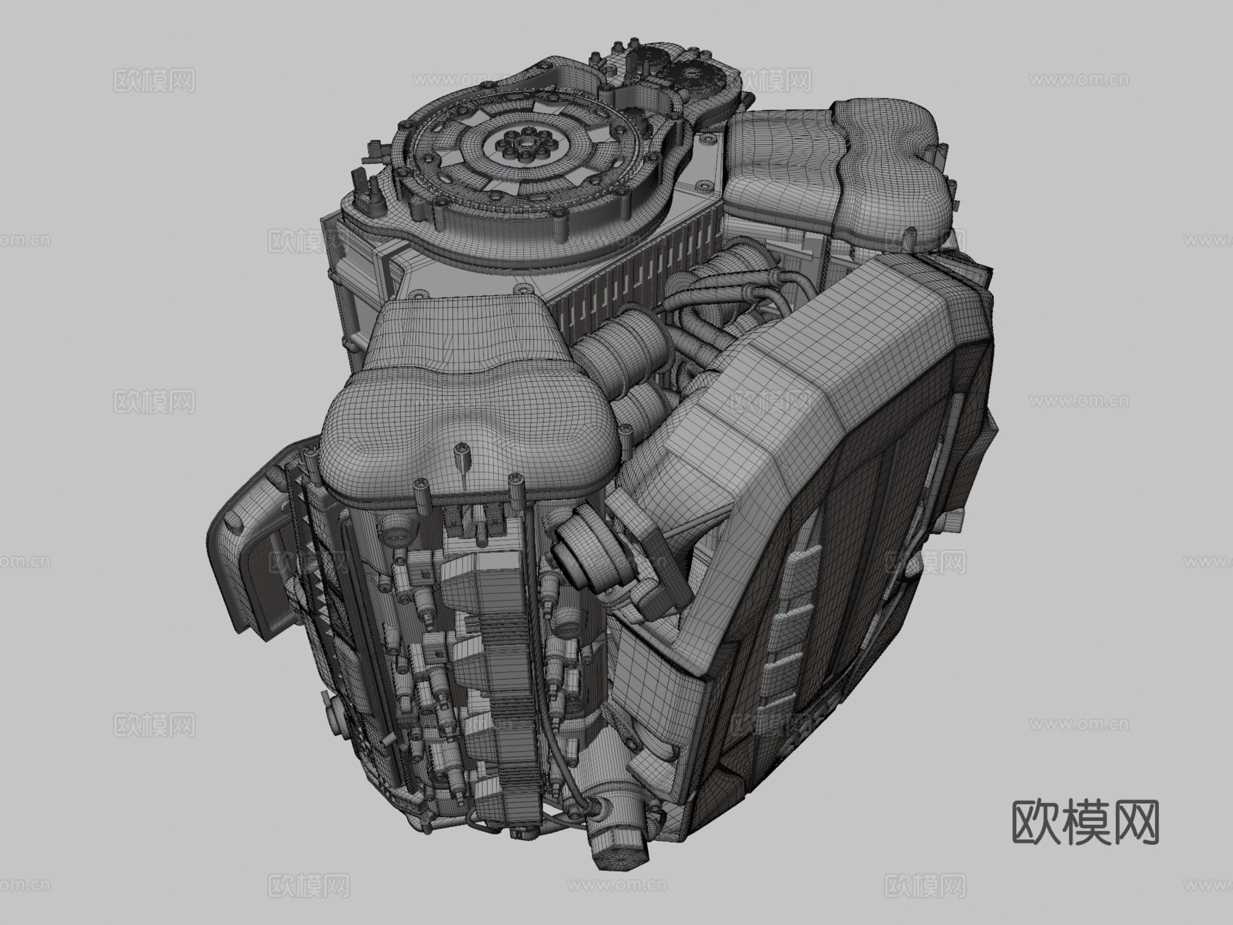 奥迪 S8 TFSI V8 发动机su模型
