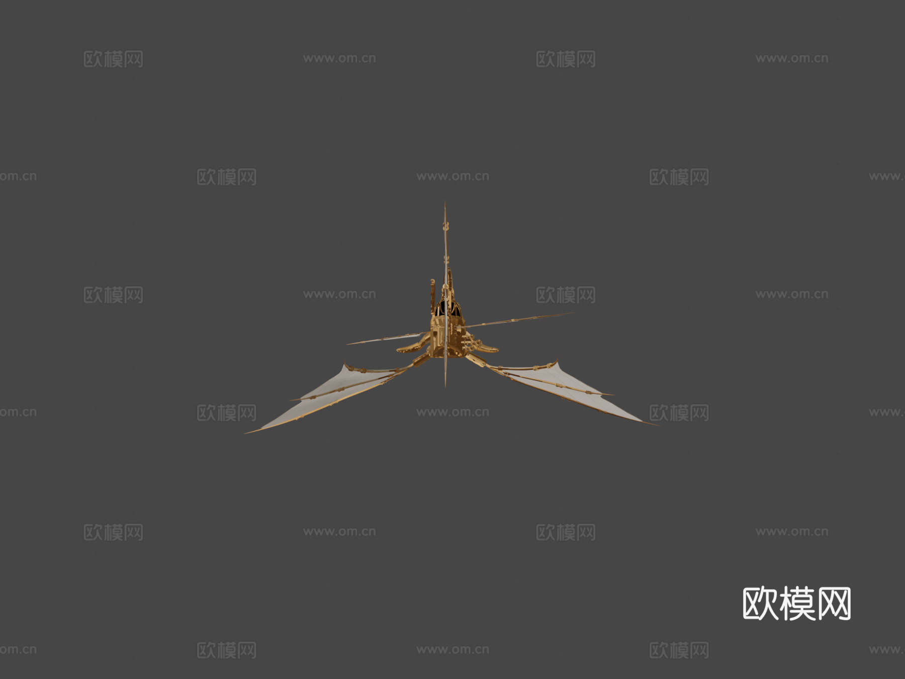 蒸汽朋克飞机Blender文件su模型