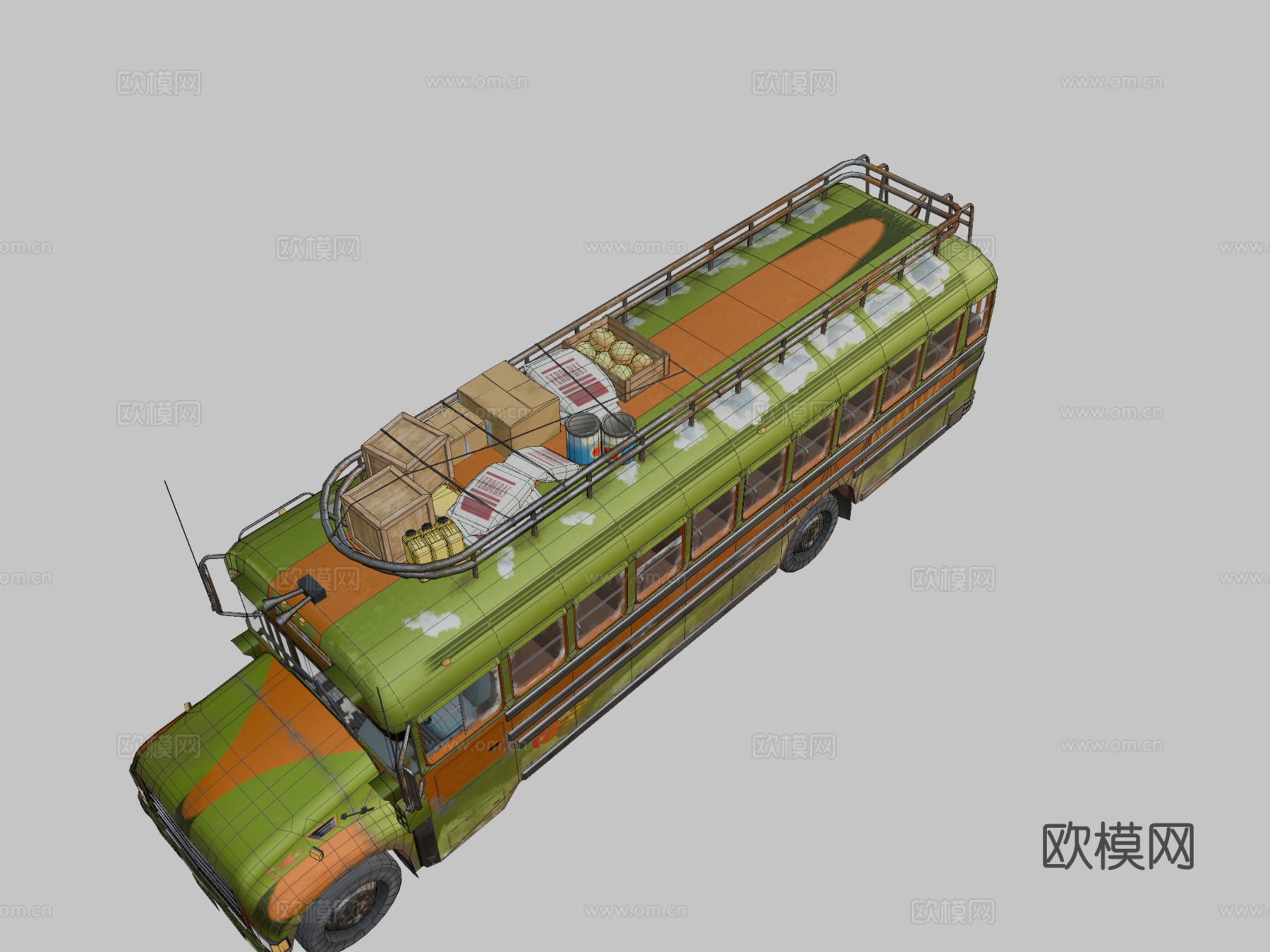 危地马拉鸡巴士su模型