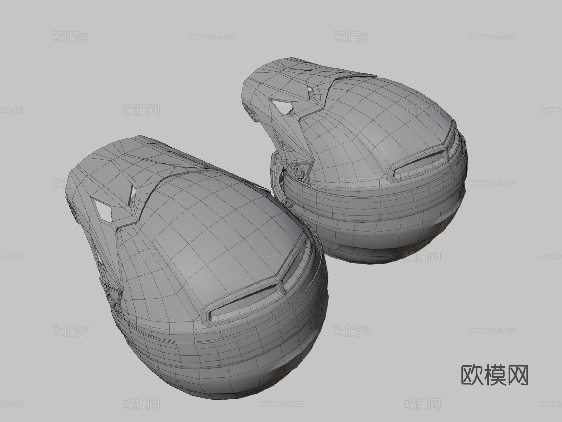 摩托车越野头盔su模型