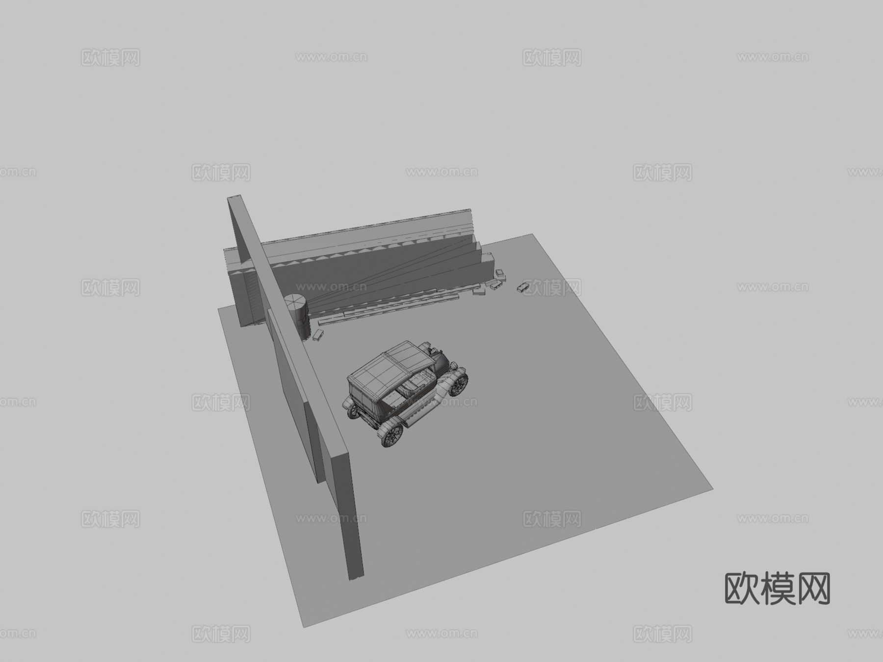 老爷车T型su模型