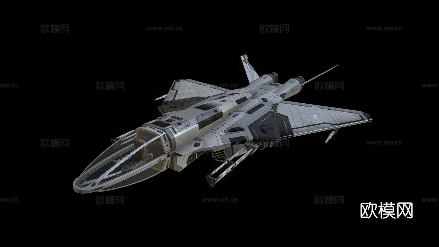 高分辨率太空船创作者样本su模型