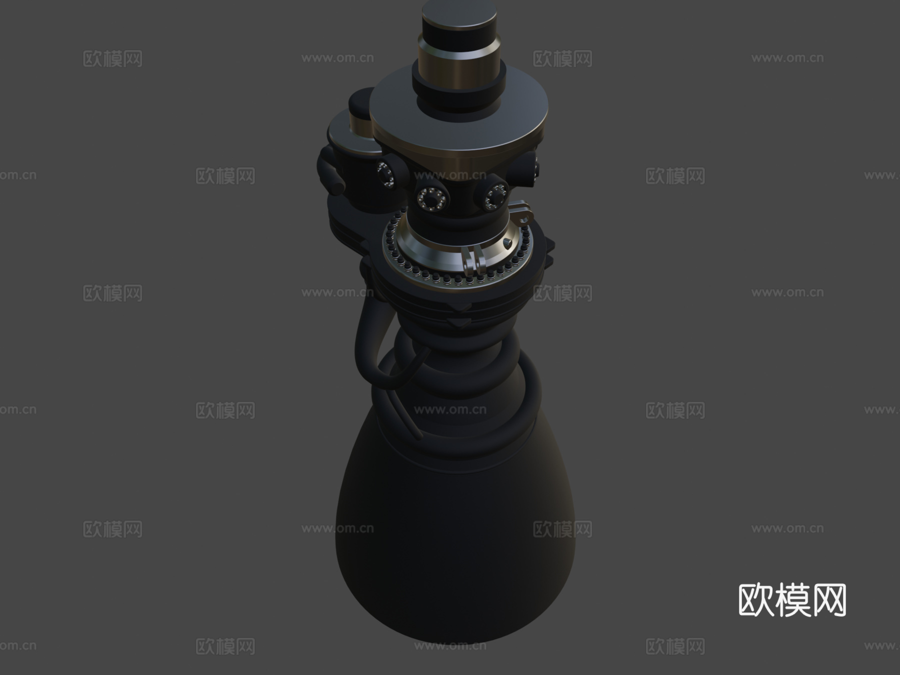 SpaceX星舰猛禽3发动机su模型