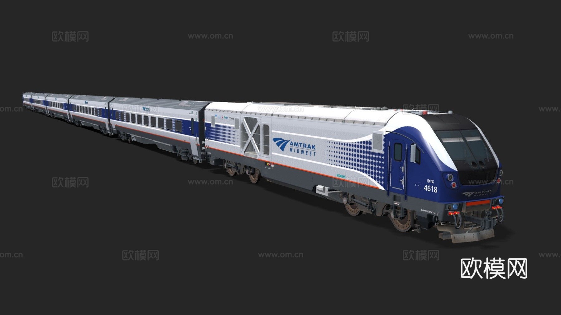 西门子充电器冒险美国铁路公司中西部su模型