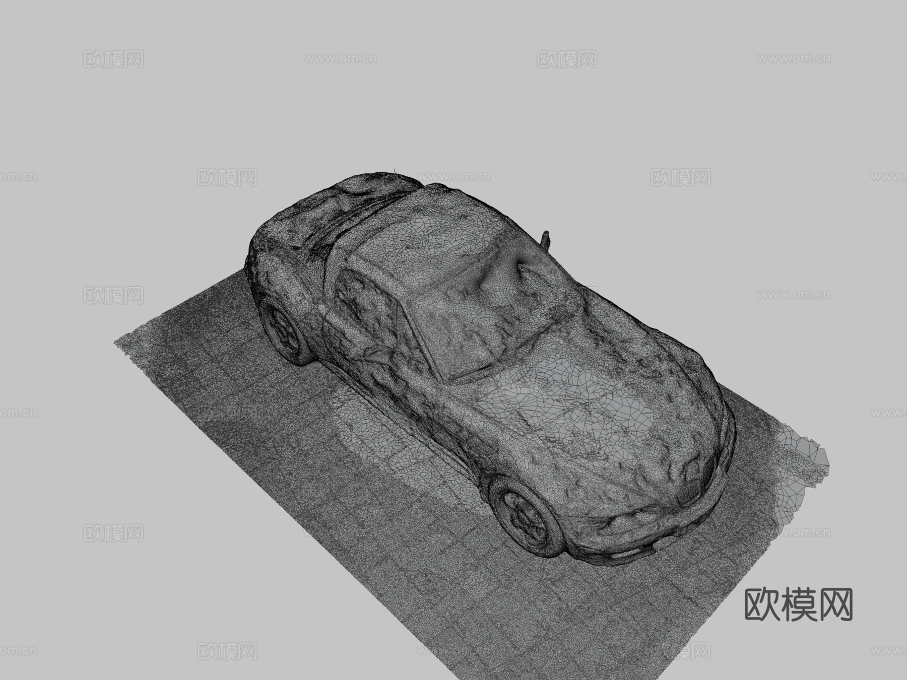 款宝马Z3敞篷车su模型