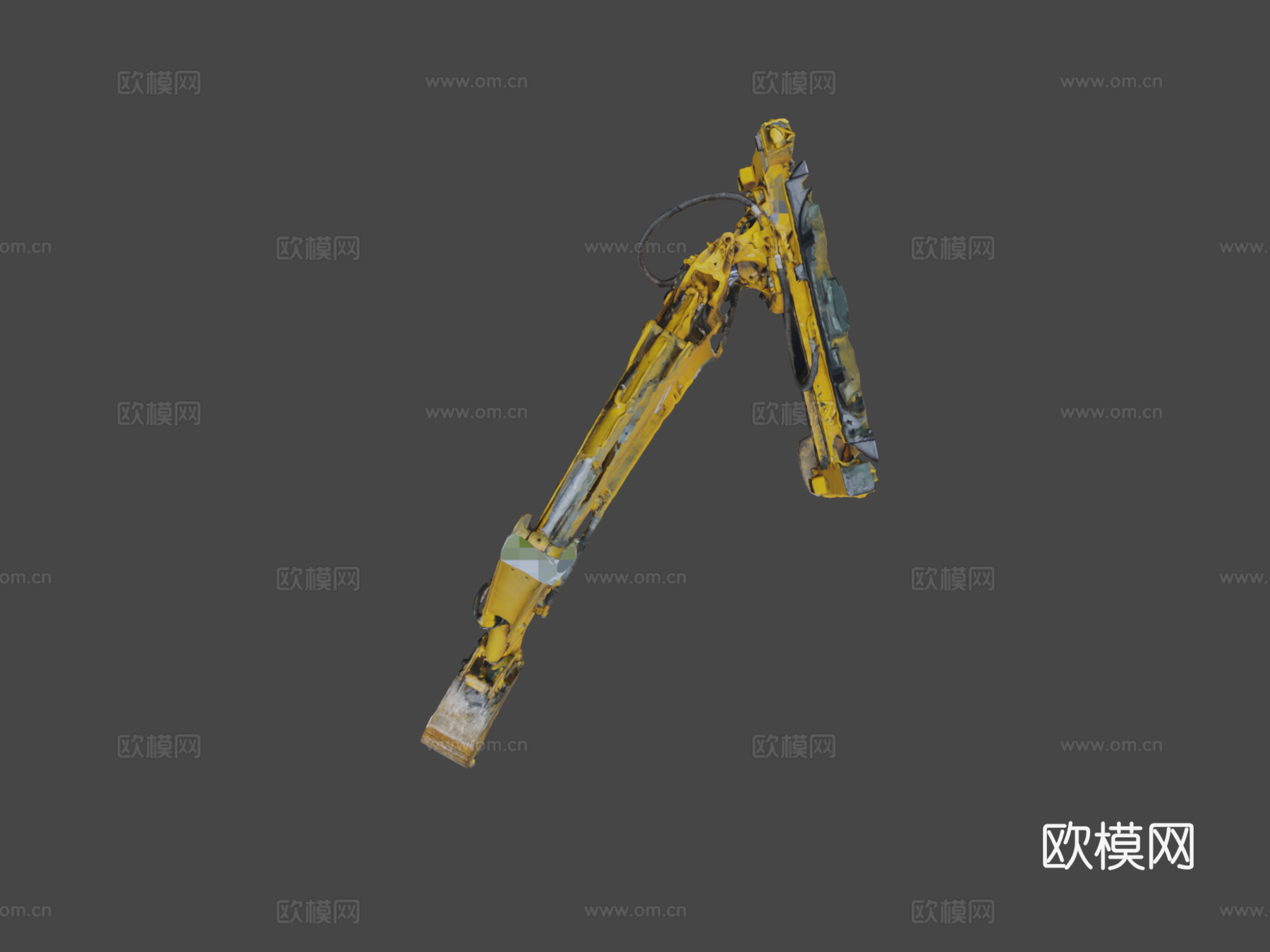 挖掘机臂摄影测量扫描su模型