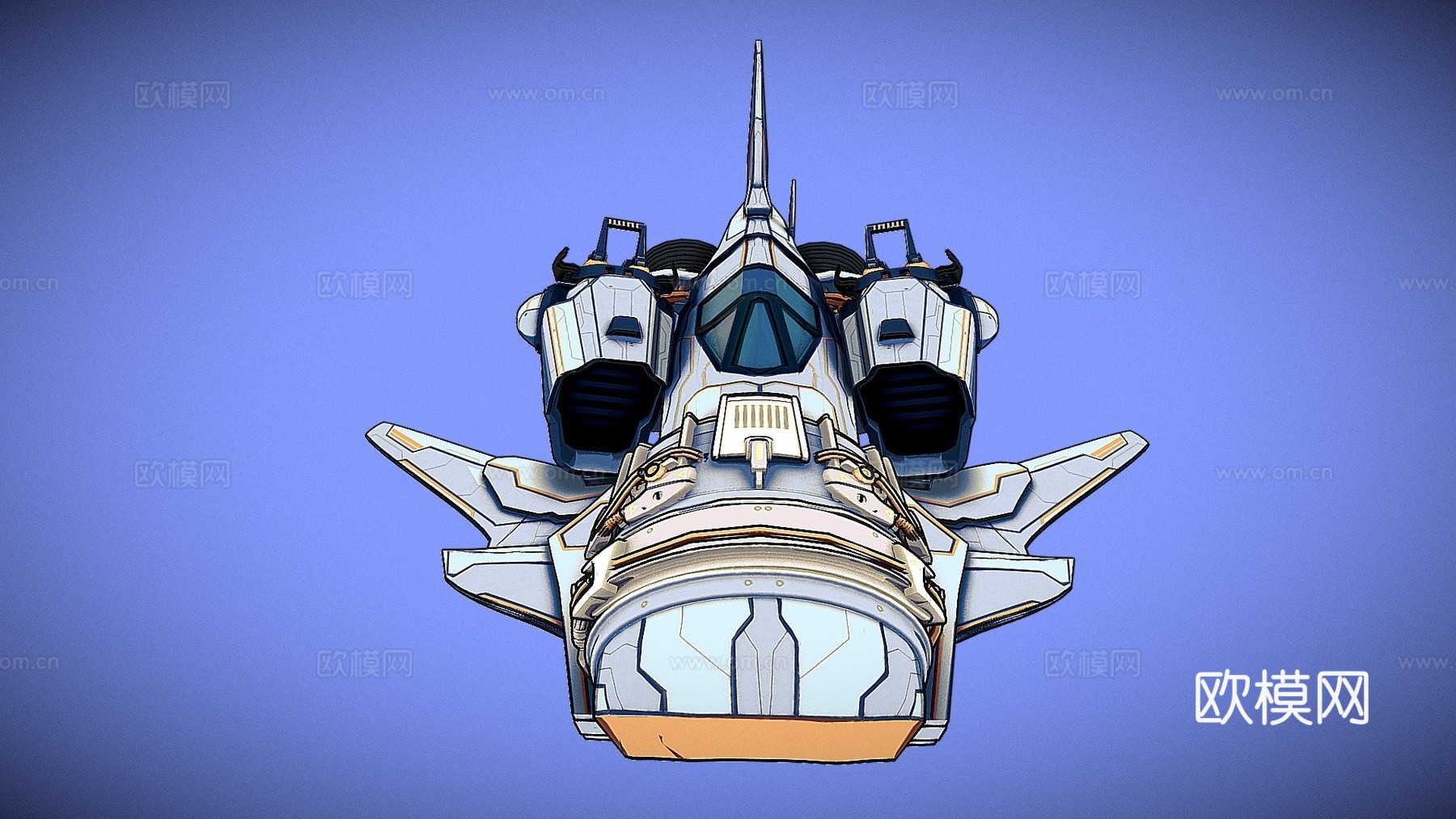 太空飞船复古进化版su模型