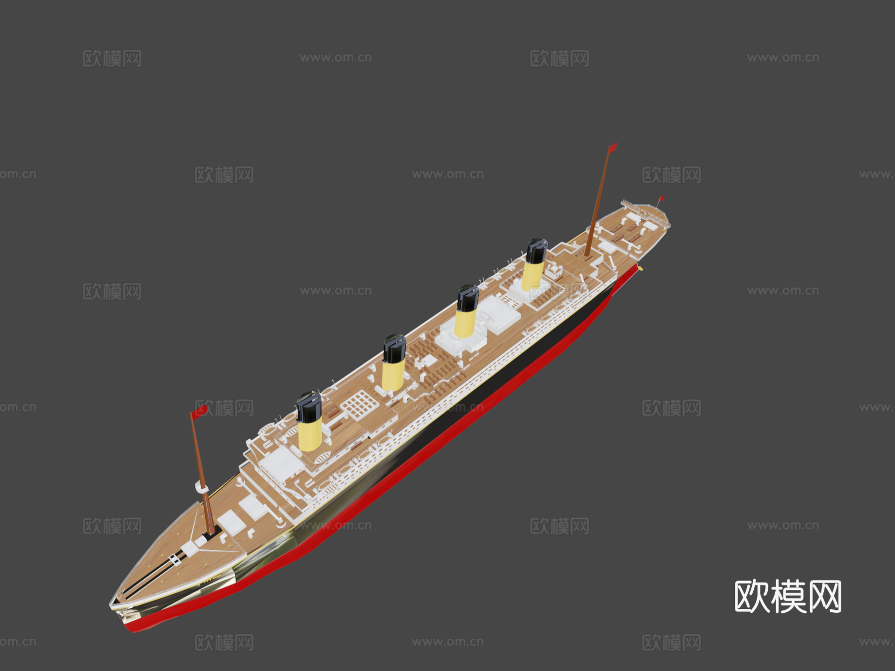泰坦尼克号OBJ带纹理su模型