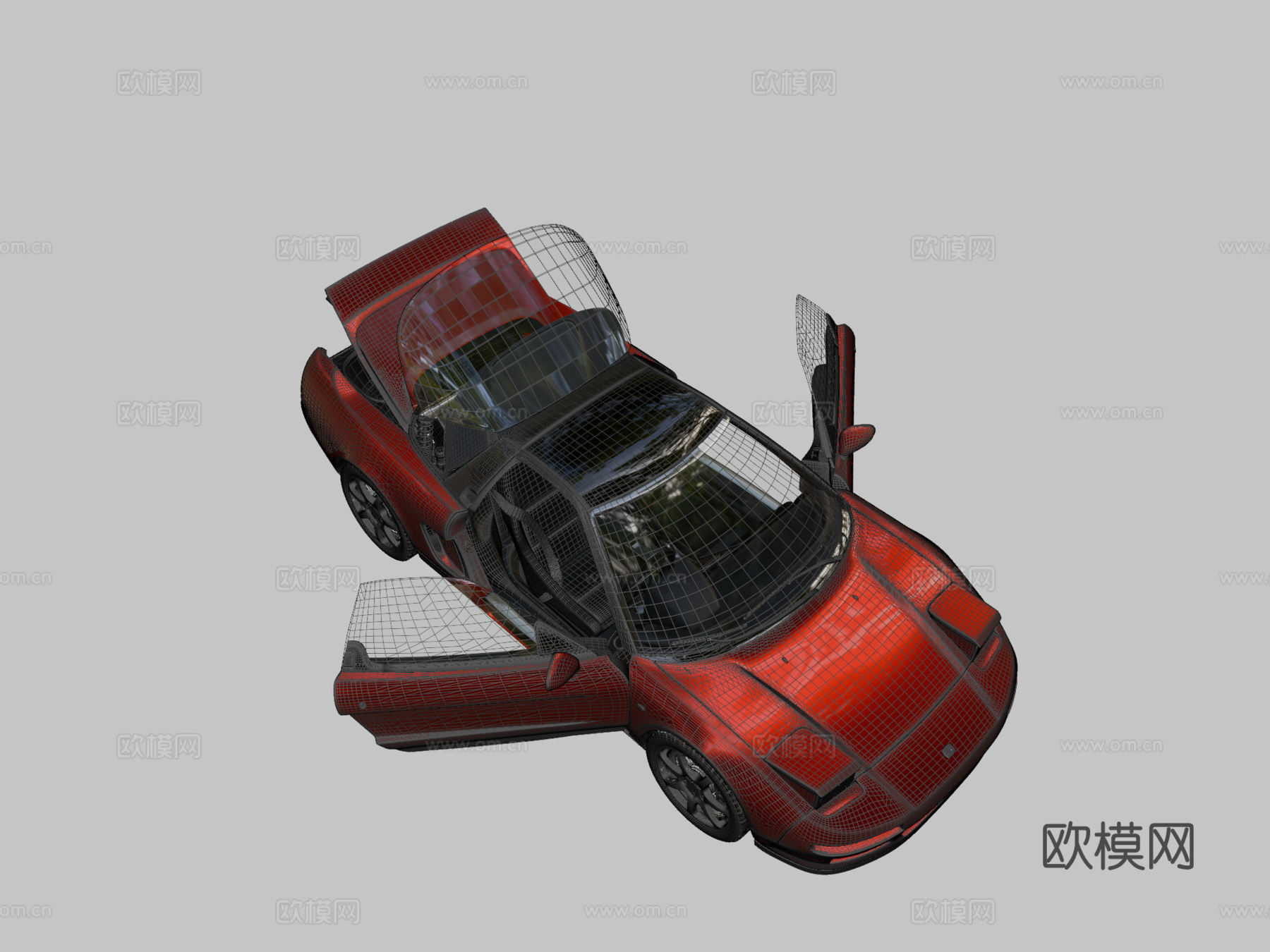 一九九四本田NSX TypeR详细3d模型