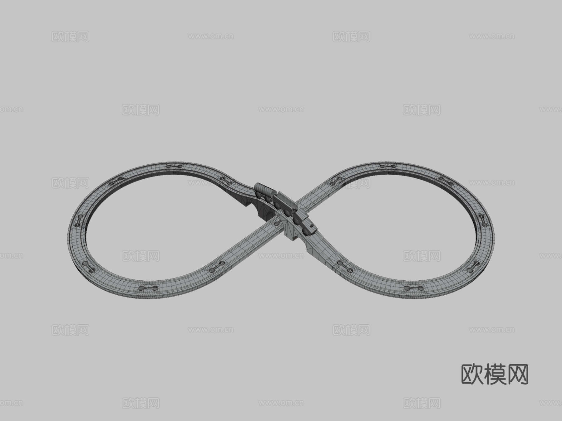 宜家利拉博基础火车套装su模型