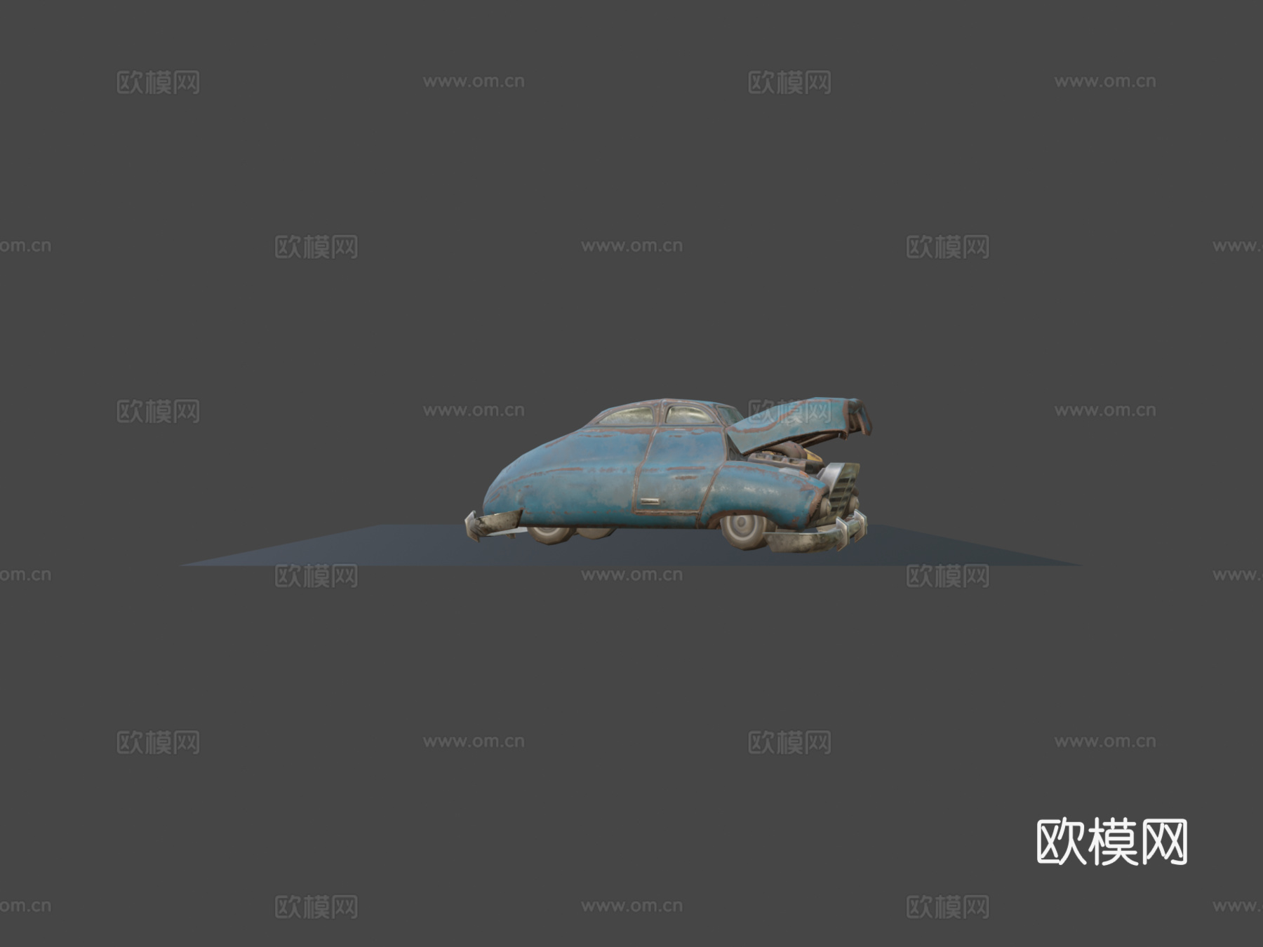 柴油朋克汽车残骸第100次提交噢呜哦su模型
