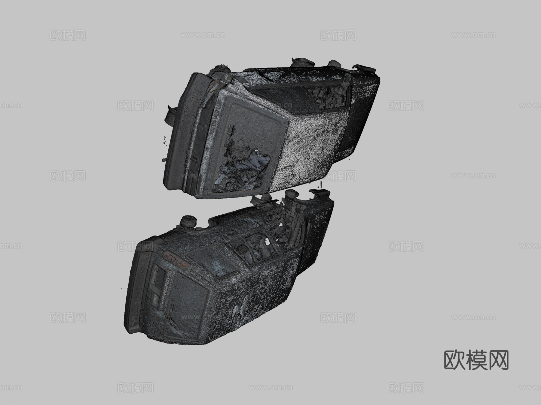 两辆特塞尔原始扫描su模型