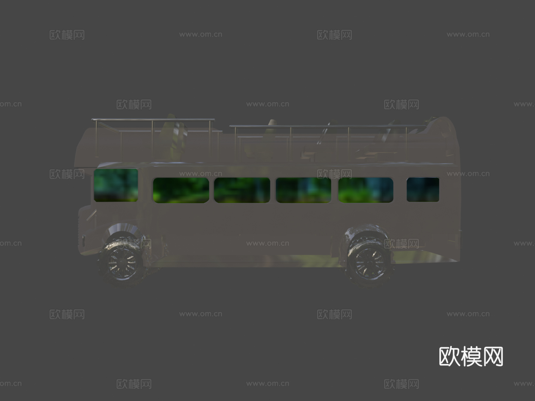 HCR旅游巴士su模型