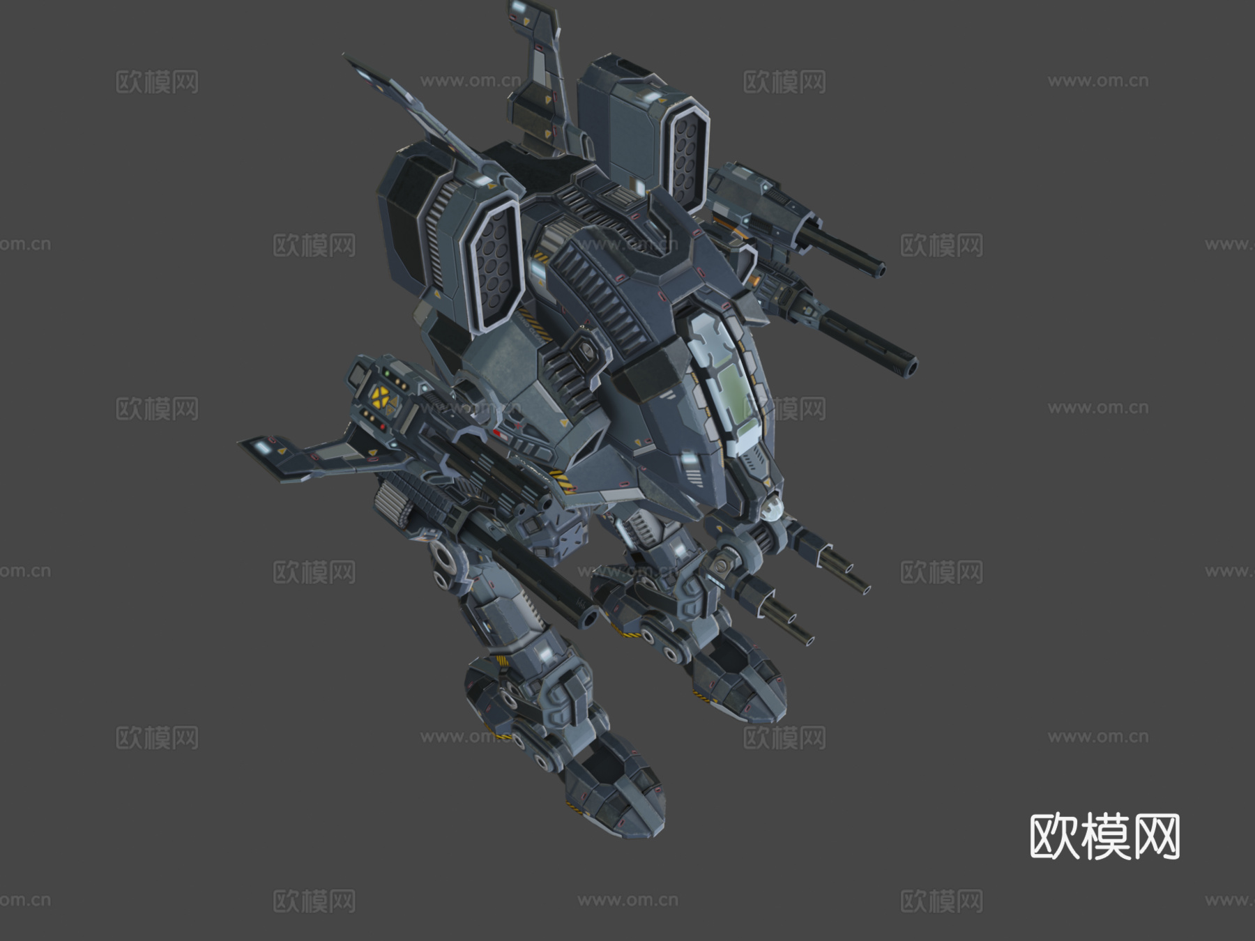 猎鹰 Mk.2 低多边形动画机甲su模型