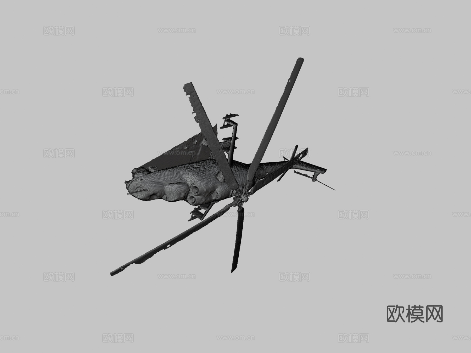 米里Mi24摄影测量模型更新su模型