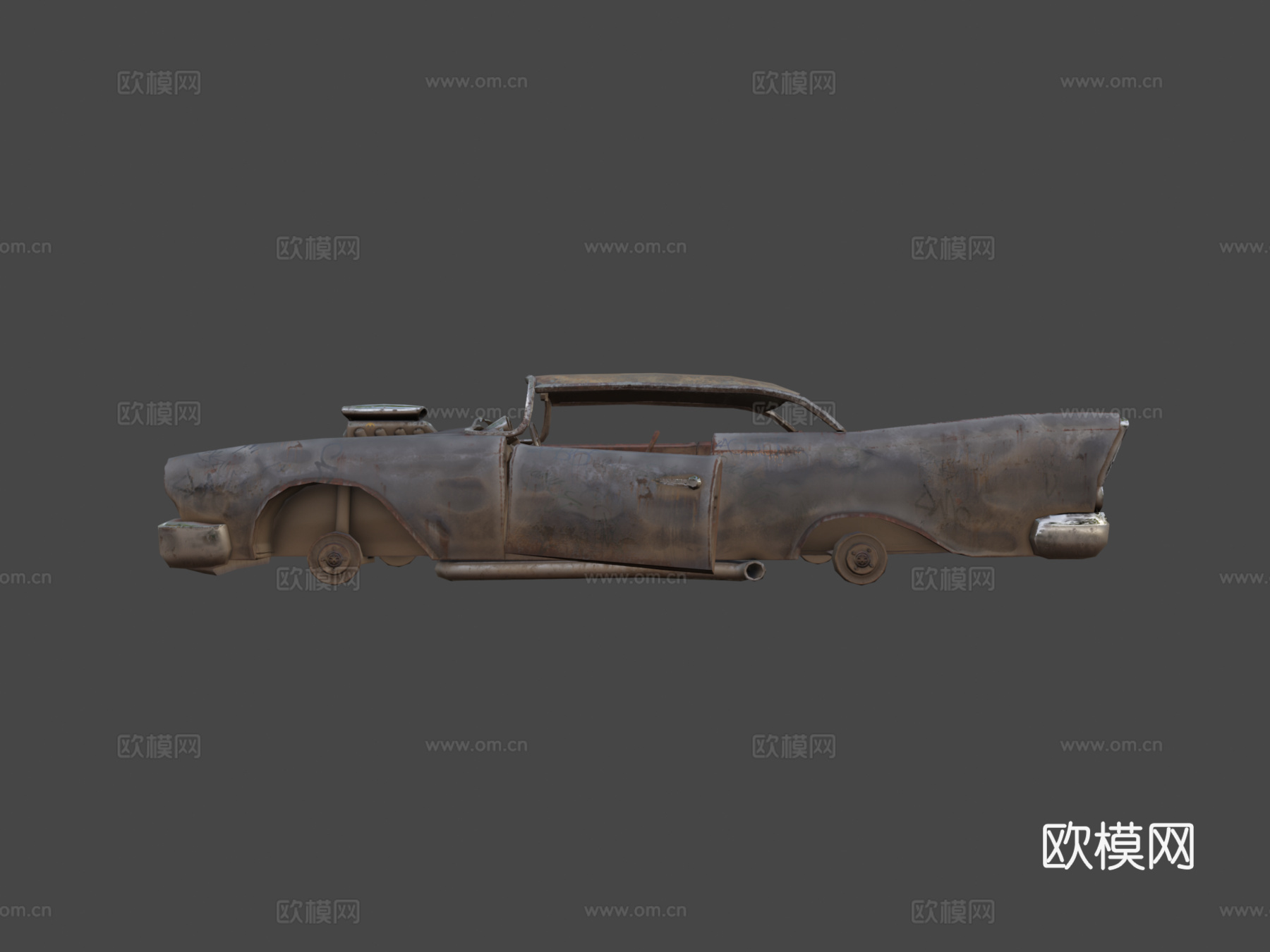 F4NV公路人残骸su模型