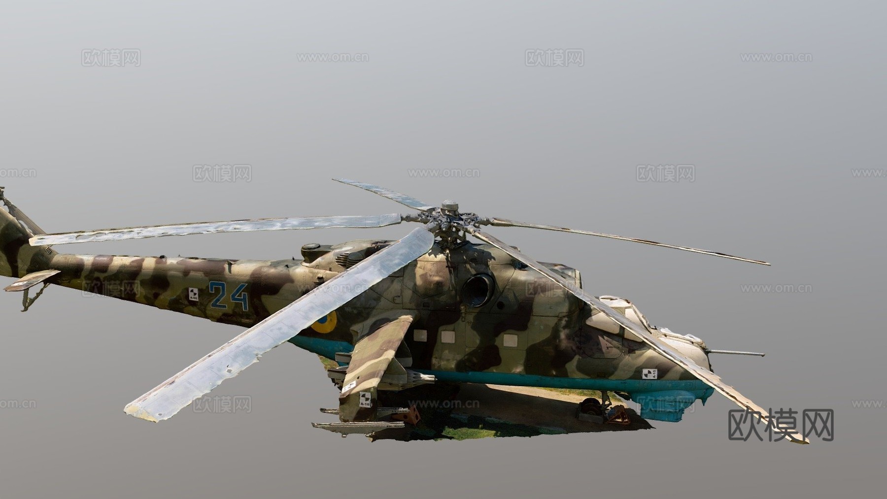 米里Mi24摄影测量模型更新su模型