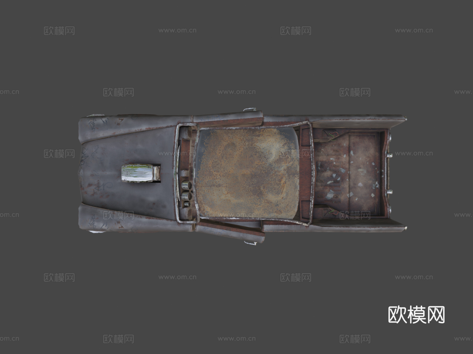 F4NV公路人残骸su模型