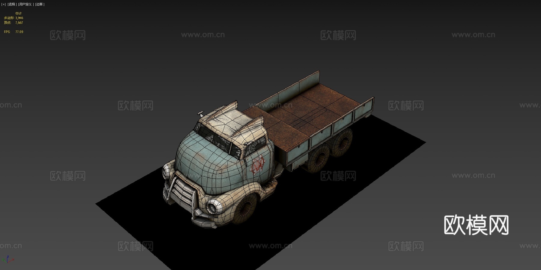 F4NV 平板卡车su模型