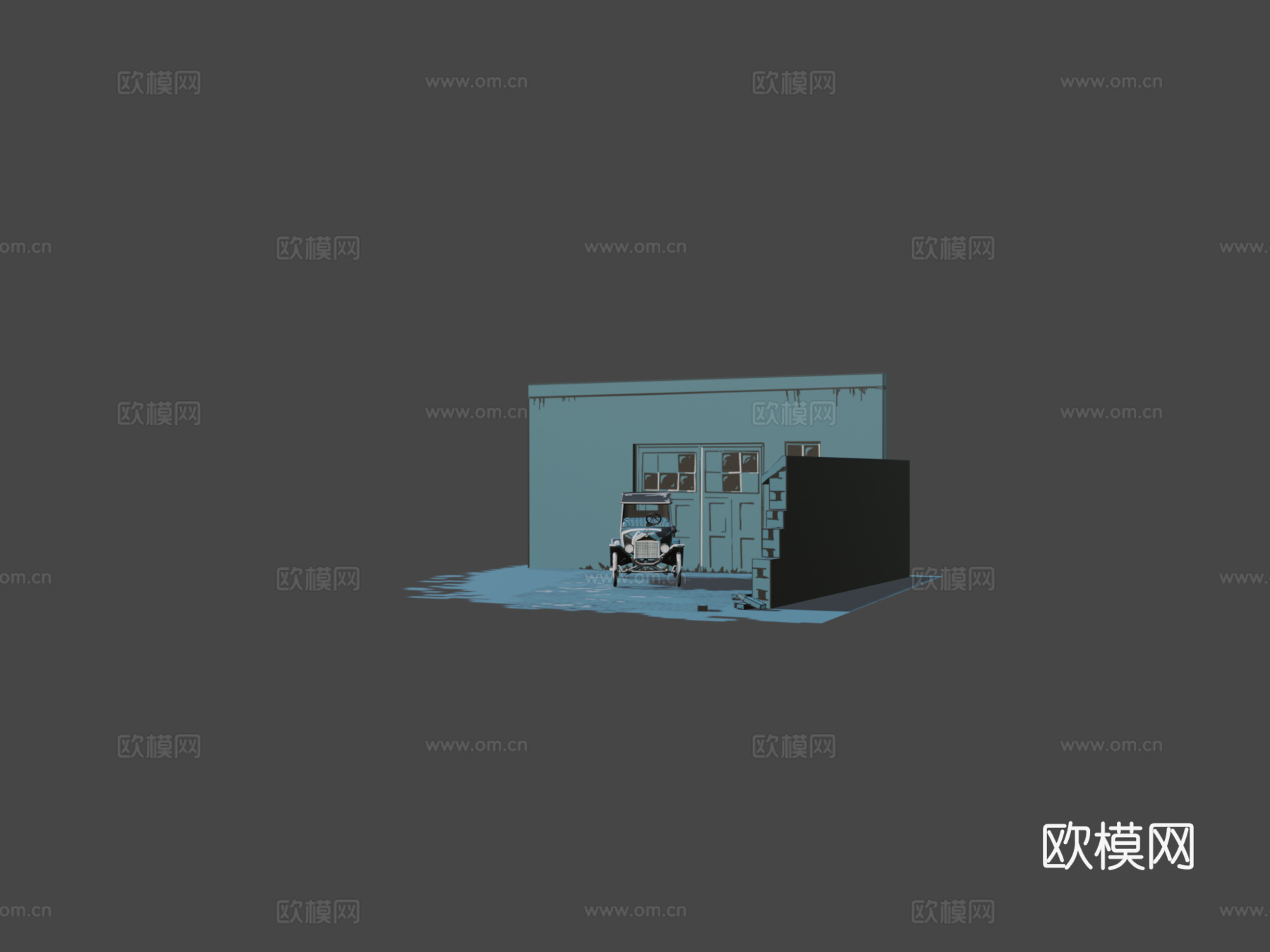 老爷车T型su模型