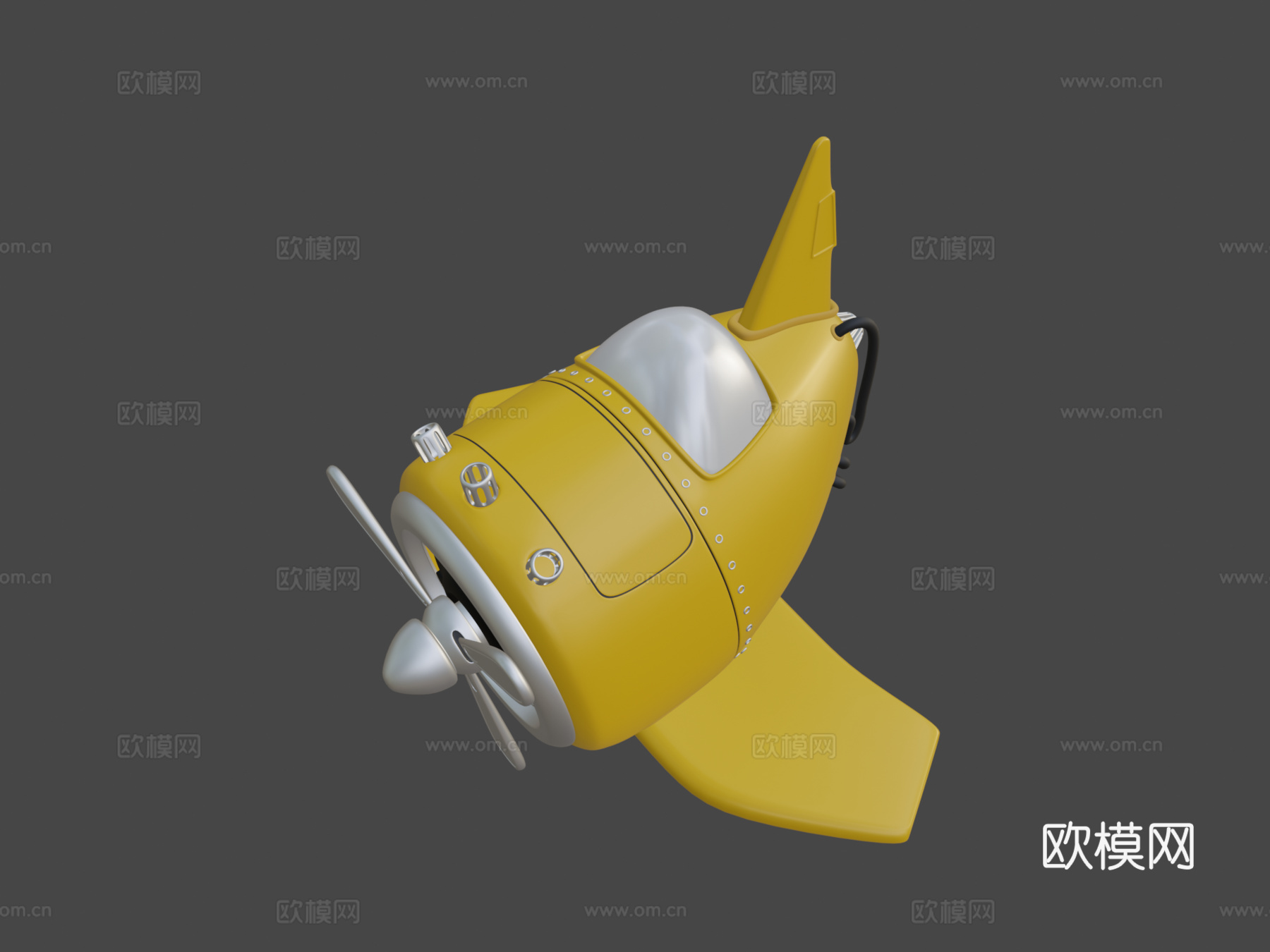 卡通飞机su模型