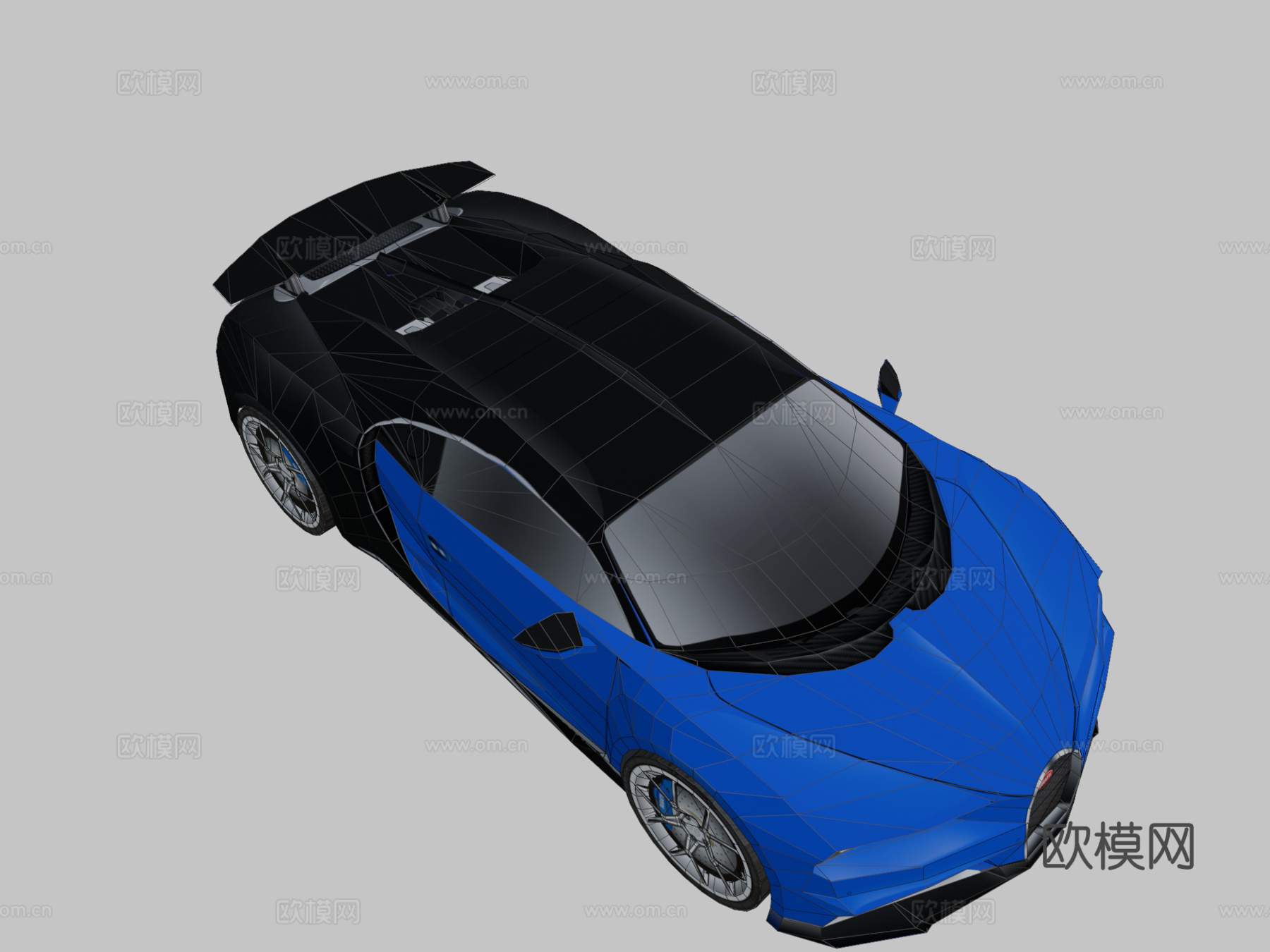 布加迪 Chiron 纸艺su模型