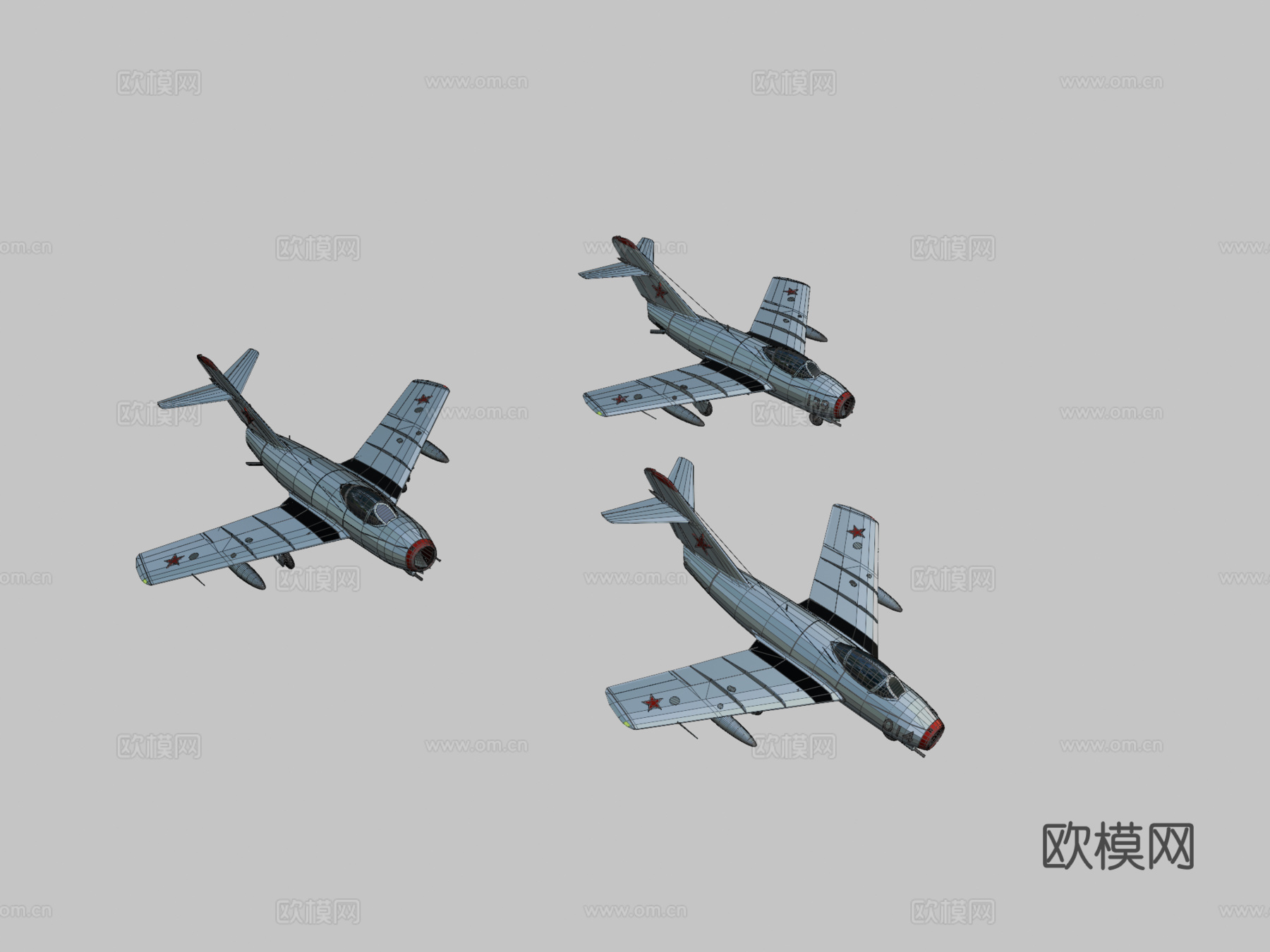 米格15低多边形su模型