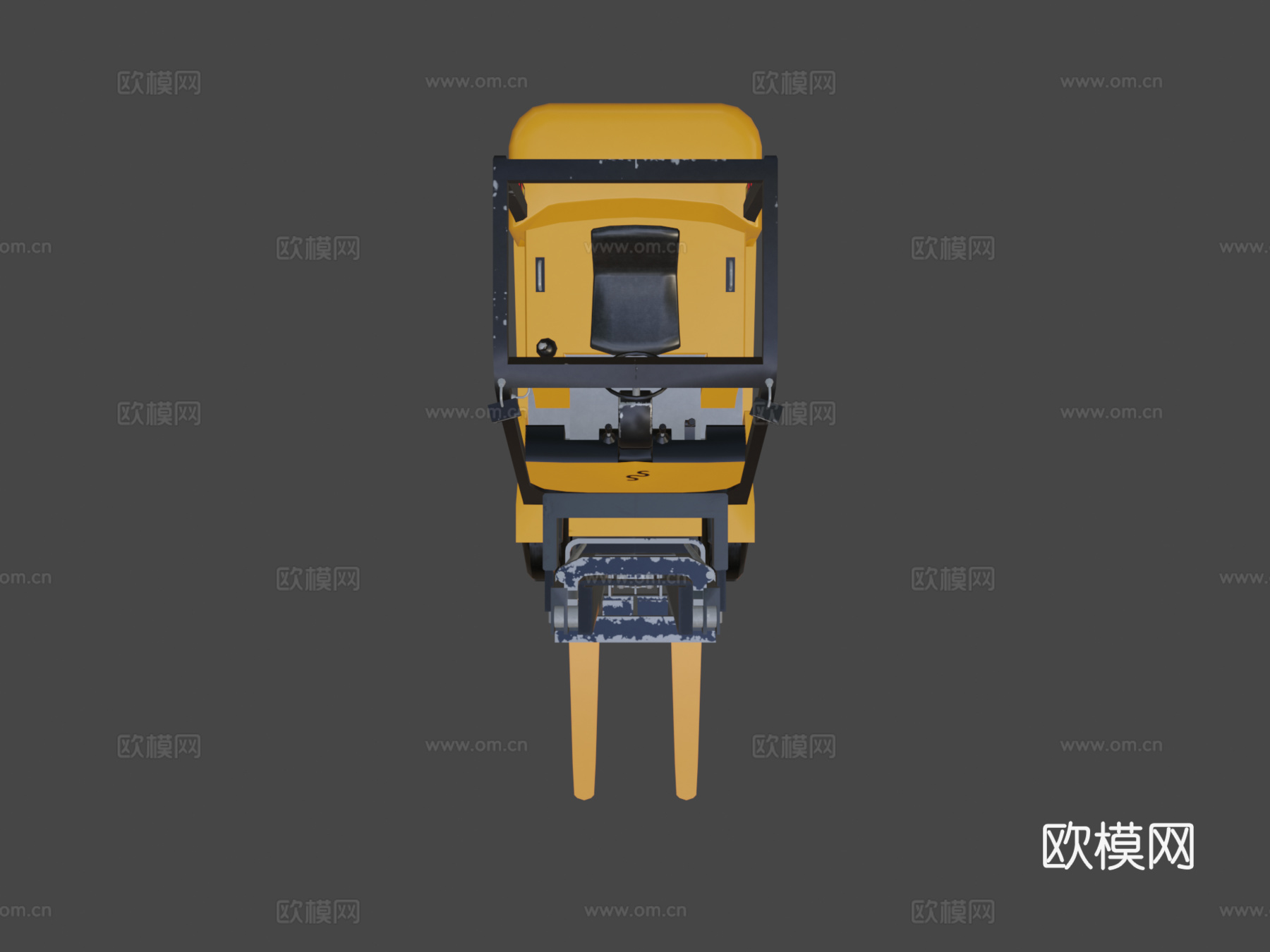 仓库叉车游戏就绪su模型
