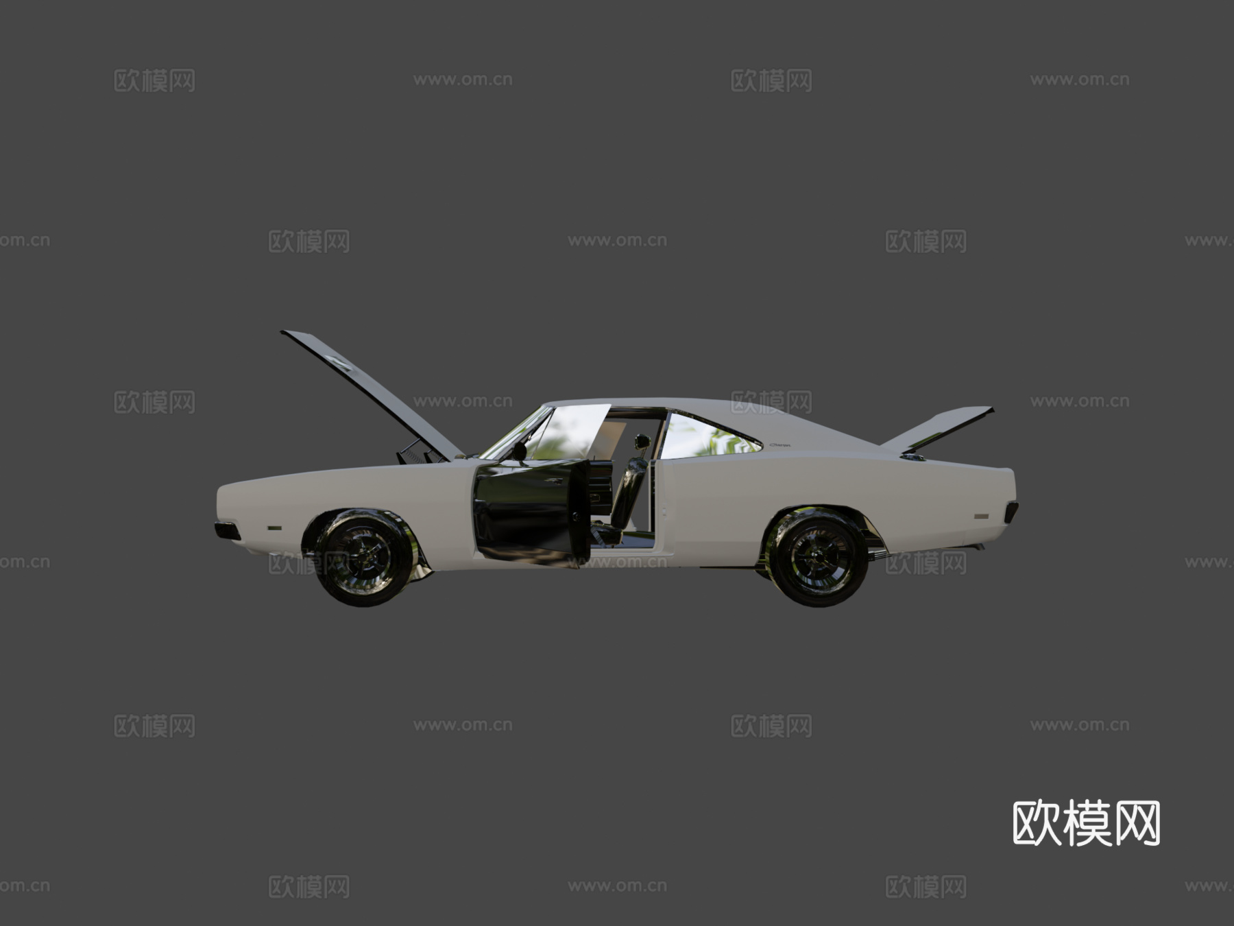 道奇挑战者开门状态su模型