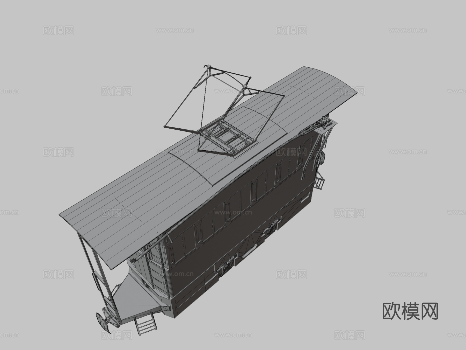 窄轨电力机车su模型