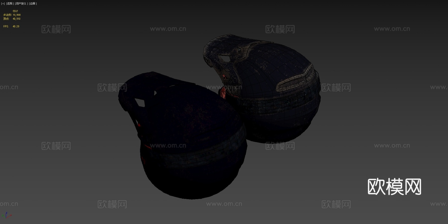 摩托车越野头盔su模型