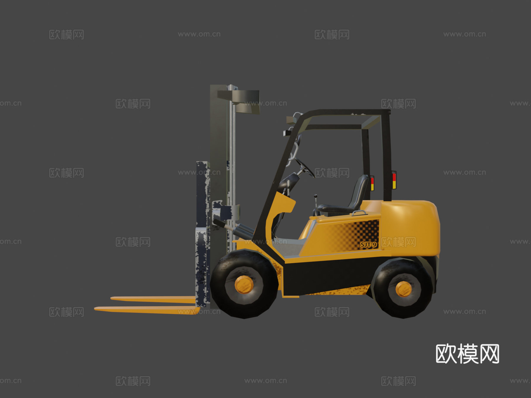仓库叉车游戏就绪su模型
