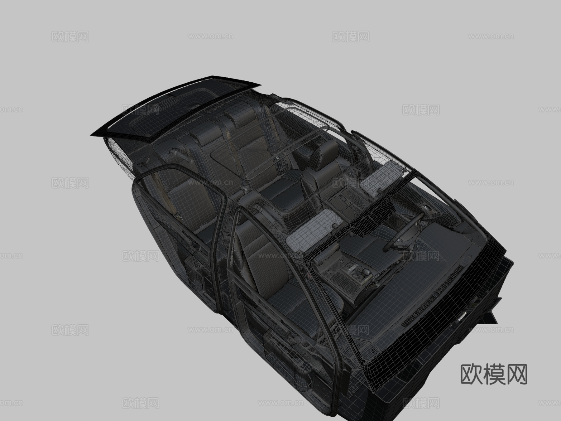 丰田 Mark X 内饰 Yuxdesign 高多边形su模型