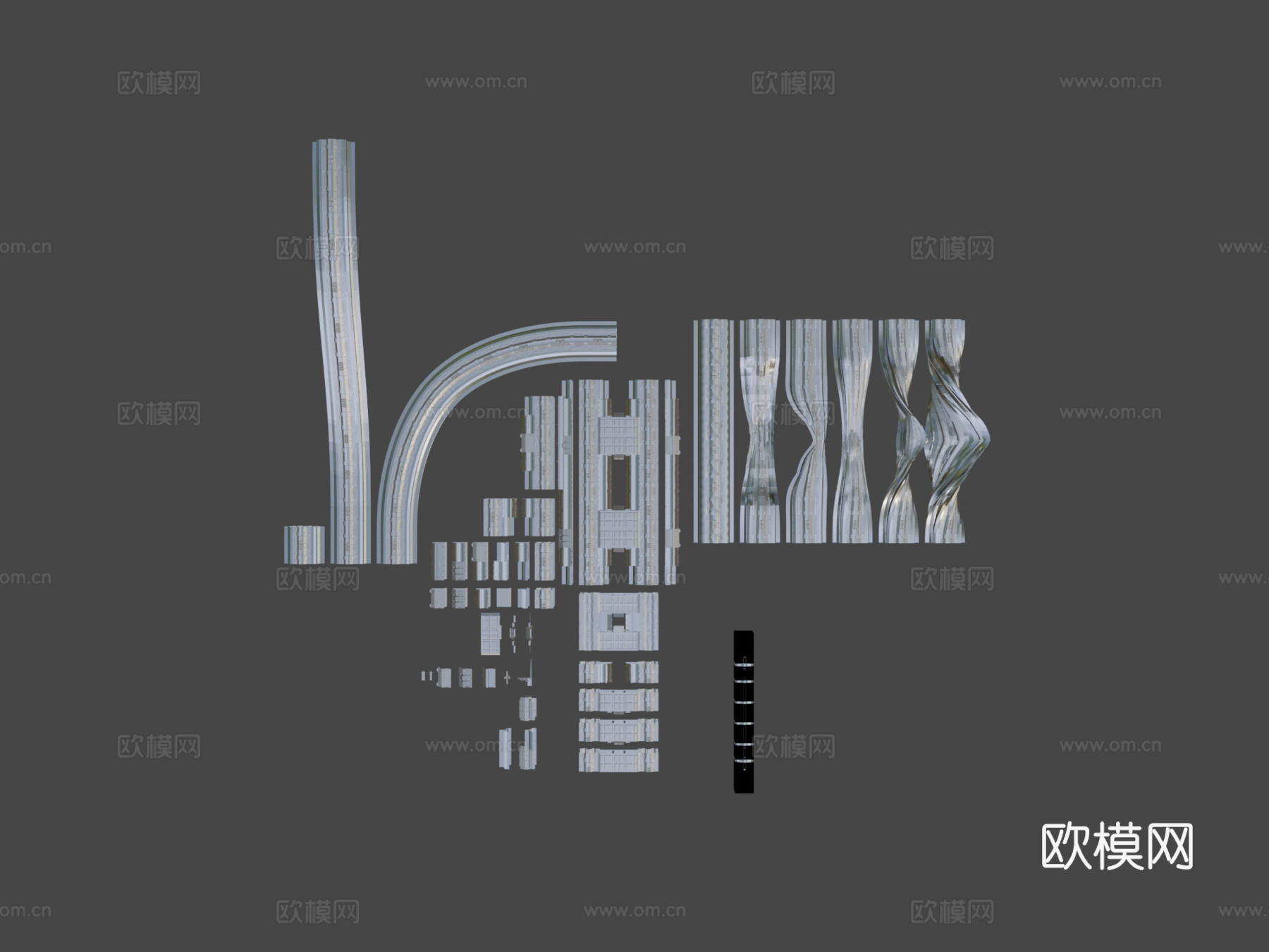 车站和单轨铁路进行中6su模型