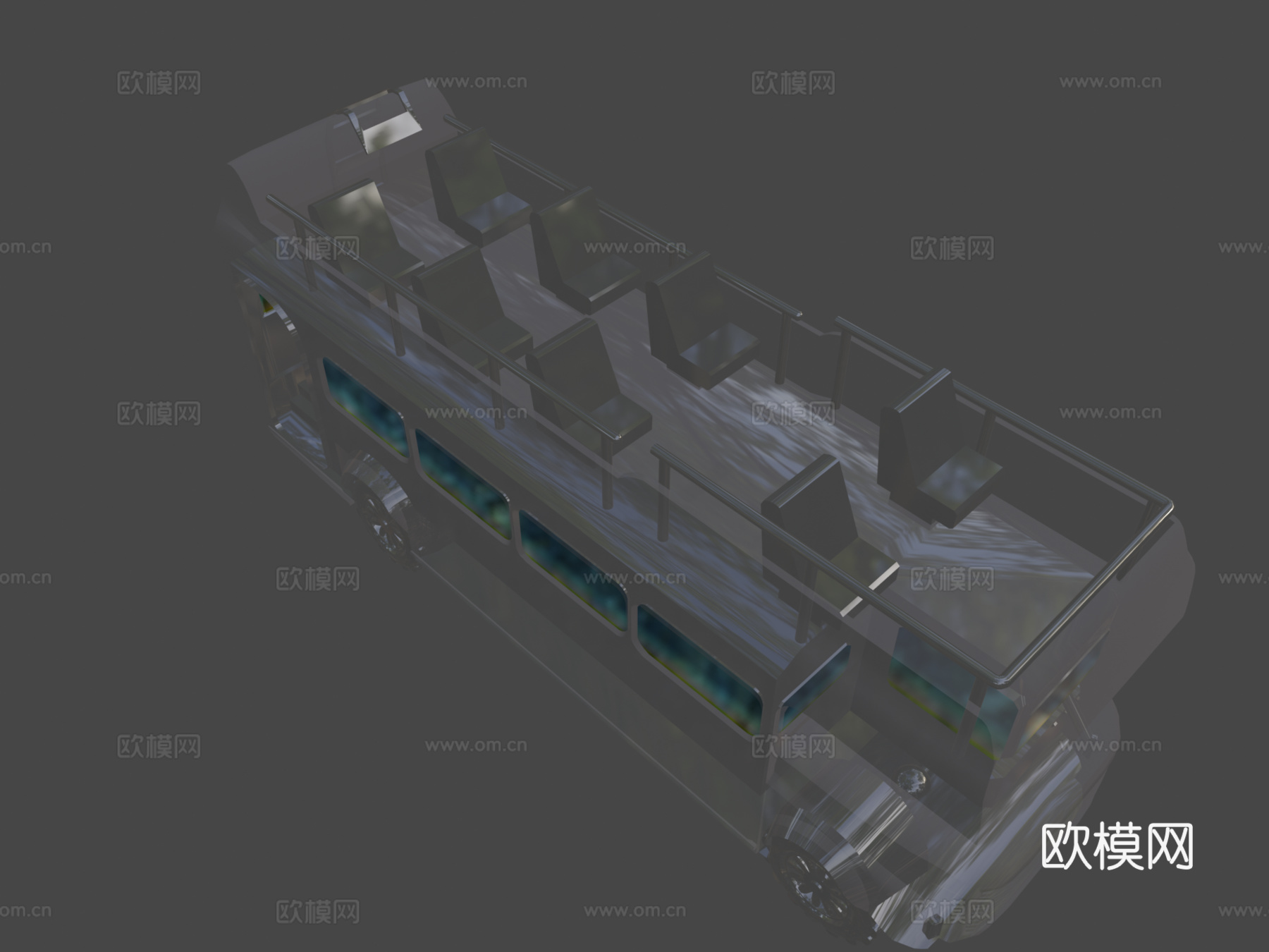 HCR旅游巴士su模型