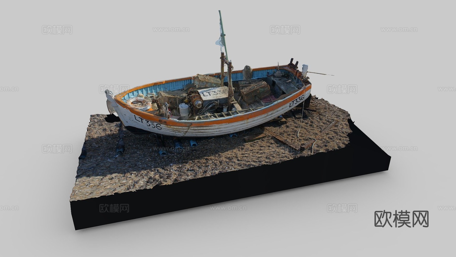 小型渔船su模型