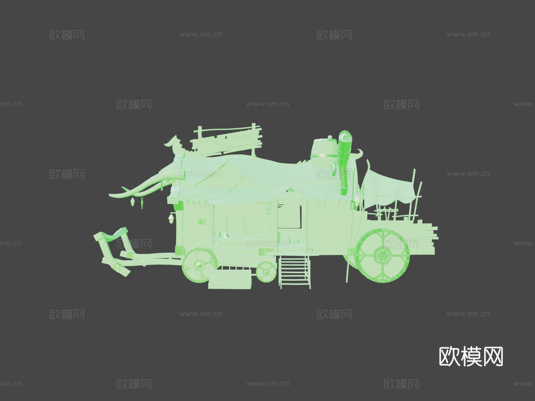 移动奇幻商店su模型