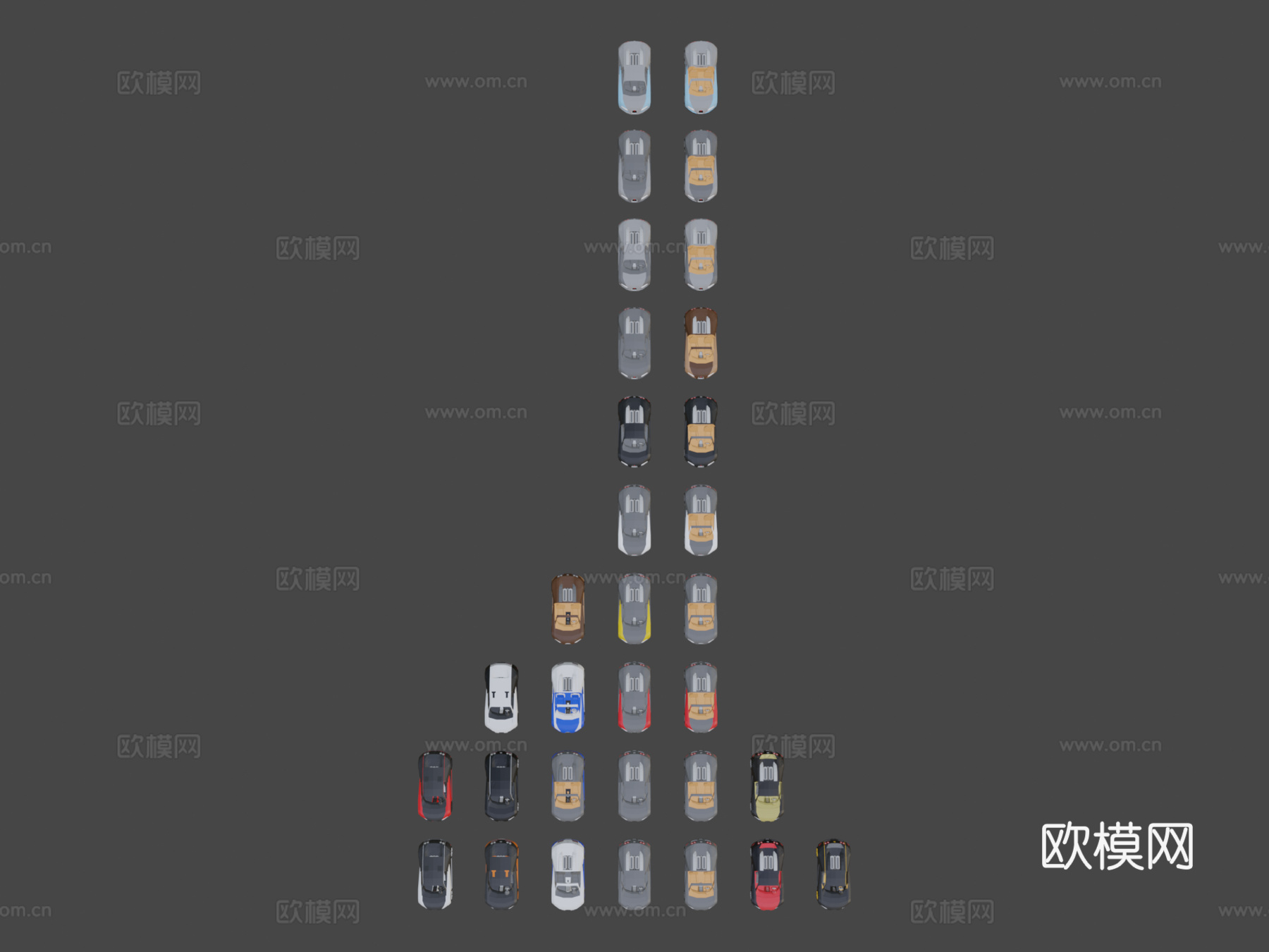 布加迪威龙 16.4 低多边形所有版本su模型
