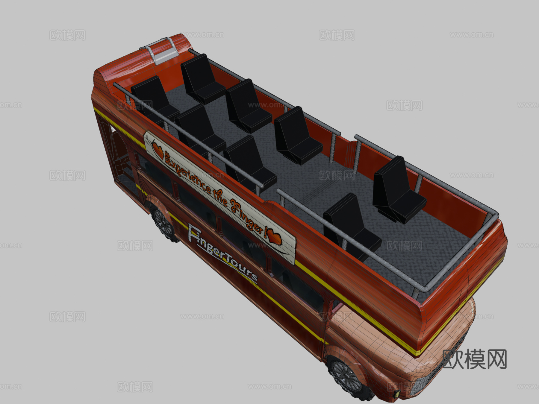 HCR旅游巴士su模型