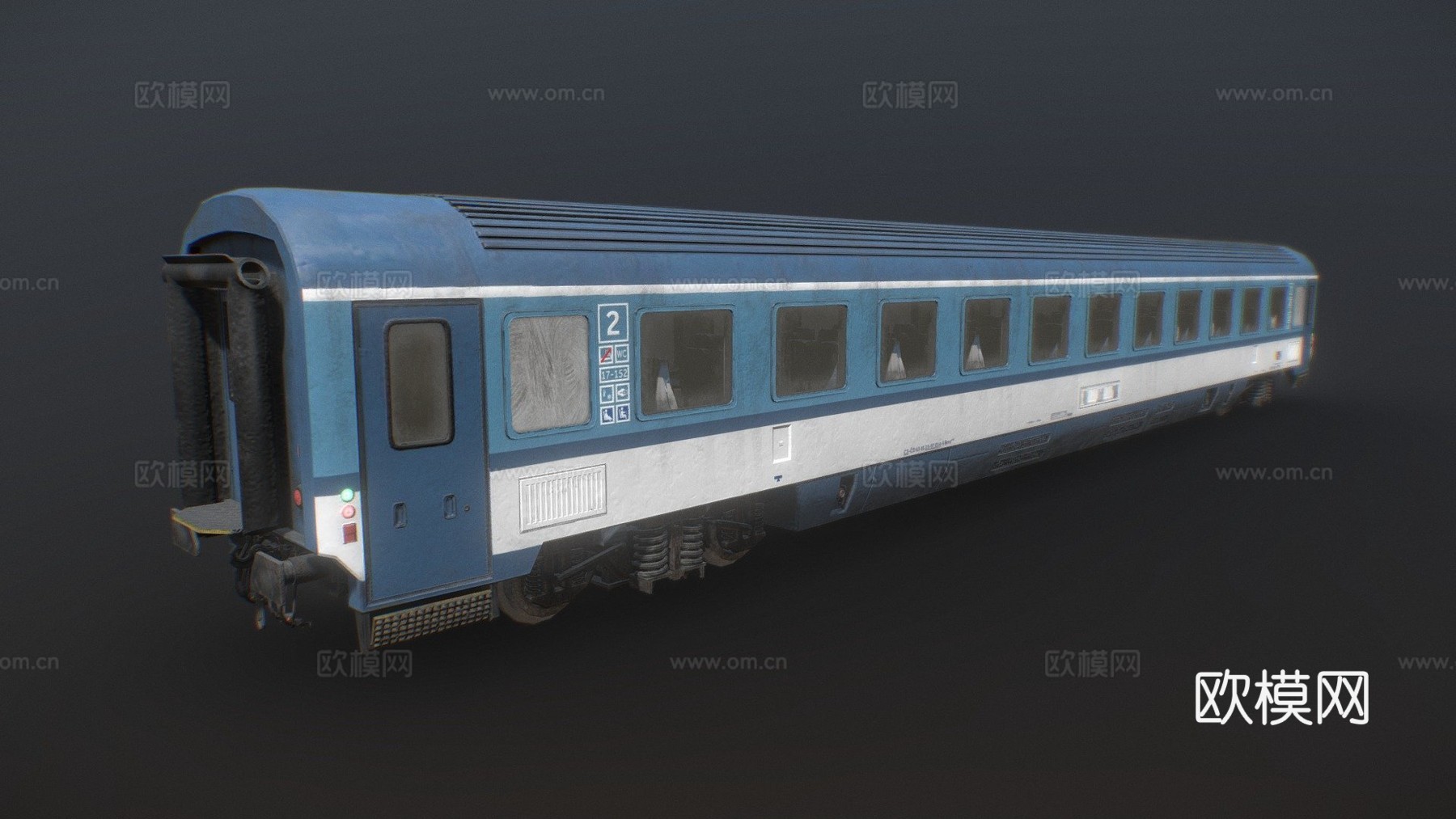 客运火车车厢su模型