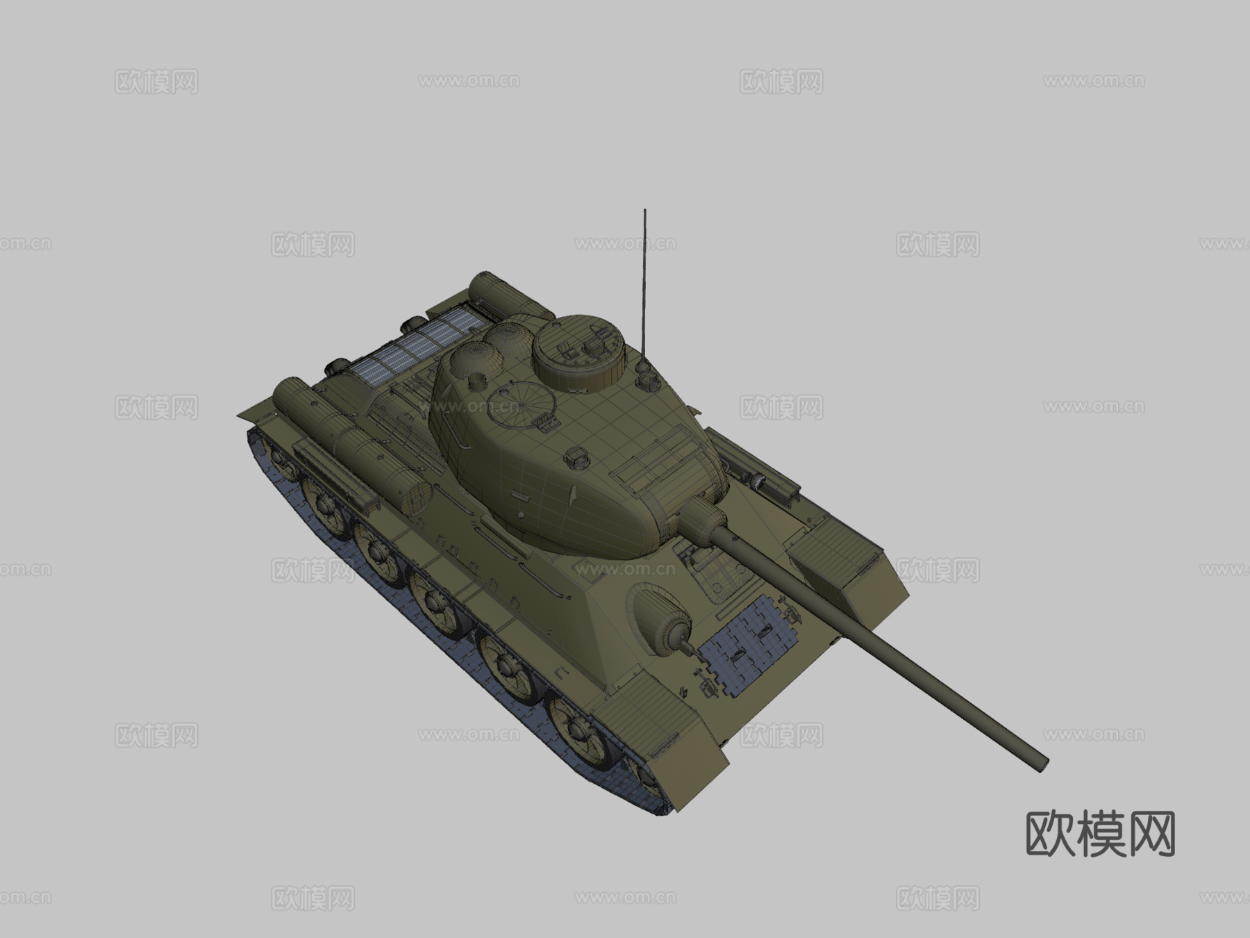 T3485坦克模型su模型