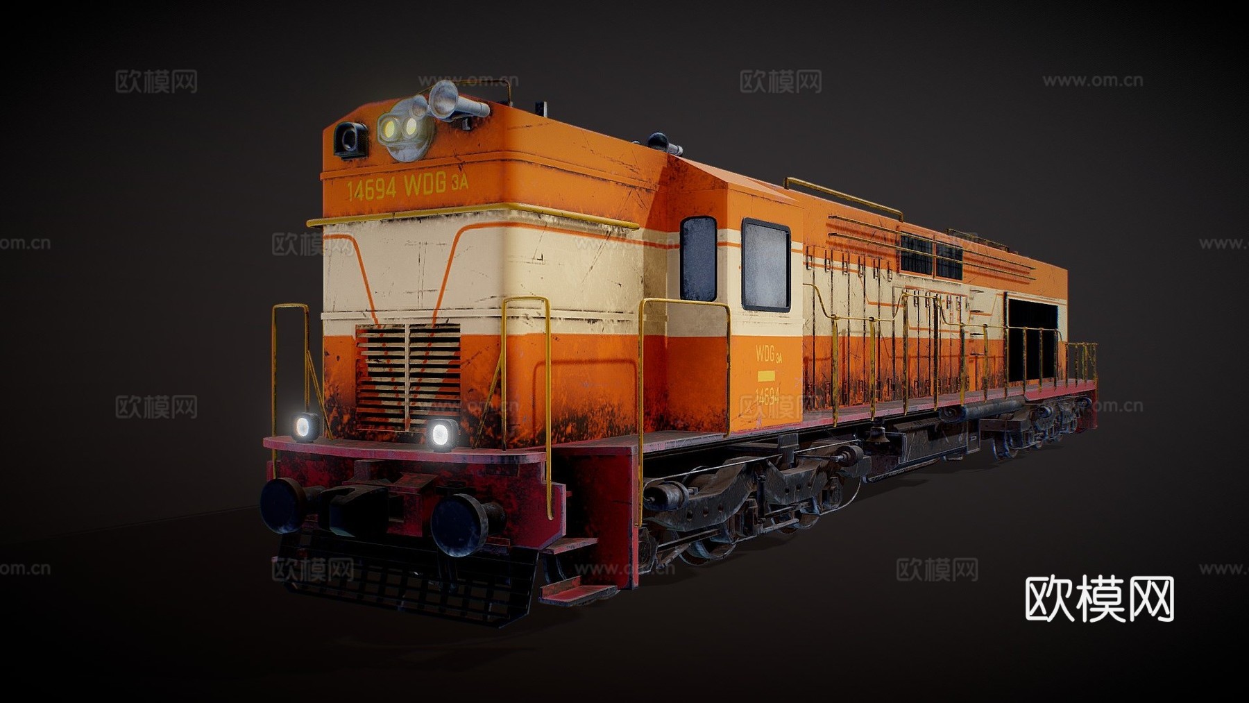 火车引擎su模型