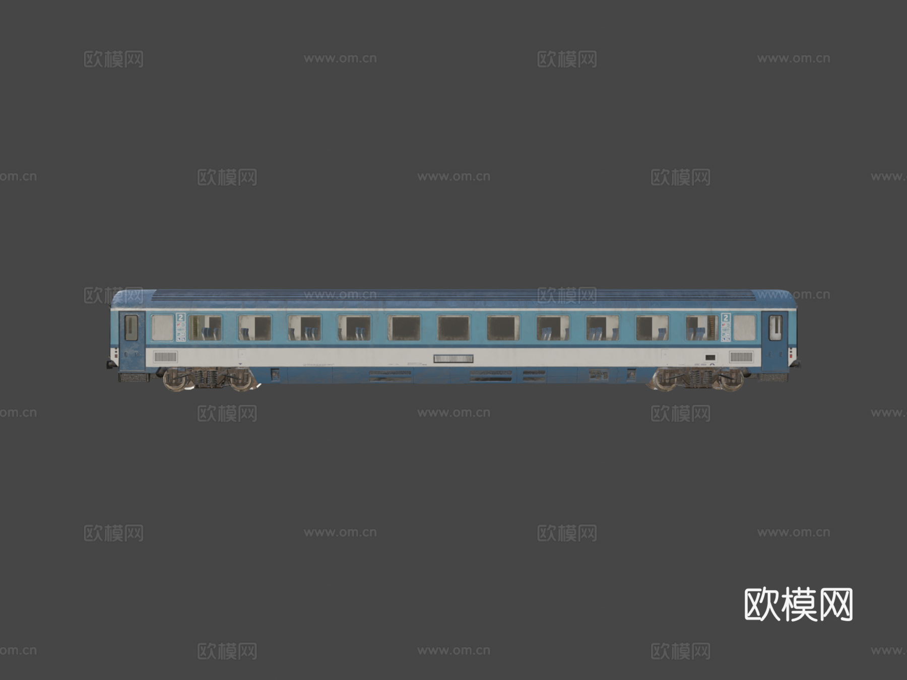 客运火车车厢su模型